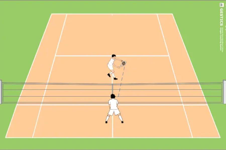 TENNIS - N. 8005 - exchange of volleys at the net